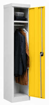picture of QMP Clothing Cupboard - 1 Shelf - Yellow Doors - 1800H x 600W x 460D mm - [QM-CC186046ZYXX]