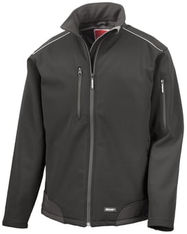 Picture of Result R124X Ripstop Workwear Softshell Jacket - Black - BT-R124X-BLK
