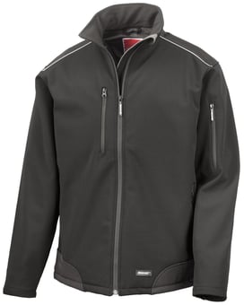 Picture of Result R124X Ripstop Workwear Softshell Jacket - Black - BT-R124X-BLK - (LP)