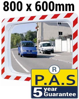 picture of TRAFFIC MIRROR - P.A.S - 800 x 600mm - To View 2 Directions - 5 Year Guarantee - [VL-958]