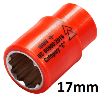 picture of ITL - 3/8" Insulated Drive Socket - 17mm - [IT-01730]