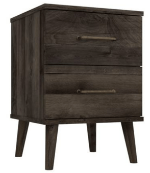 picture of One Call Oakleigh 2 Drawer Bedside Dark Oak - [OCF-OAKDOB2]