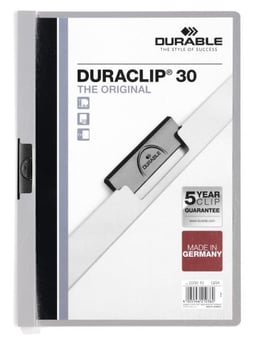 Picture of Durable Duraclip 30 Clip Folder - A4 - Grey - Pack of 25 - [DL-220010]