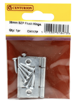 Picture of Centurion BZP Flush Hinges - 38mm - Pack of 5 Pairs - [CI-CH117P]