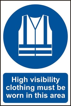 Picture of Spectrum High visibility clothing must be worn in this area - RPVC 200 x 300mm - SCXO-CI-14277