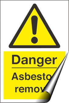 picture of Danger Asbestos Removal Sign LARGE - 400 x 600Hmm - Self Adhesive Vinyl - [AS-WA236-SAV]