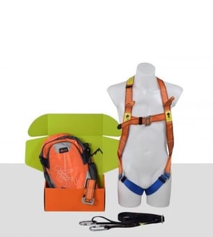 Picture of ARESTA Restraint Kit MEWP KIT 4S In Backpack - Double Point Harness - Standard Buckle - EN361 EN358 EN362 - [XE-AK-M04S]