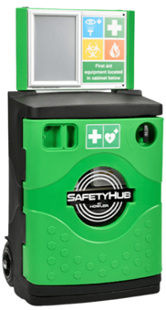 picture of Howler SafetyHub First Aid Point c/w Multi-response Kit and Defibrillator - [HWL-SHG07]