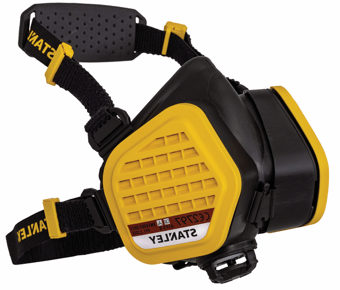 picture of Stanley A1-P3 Half Mask Respirator with Face-Fit-Check c/w A1-P3 Fitted Filters - M/L - [STH-F14.1.004.GB.BX]