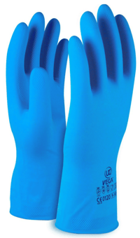 picture of UCI Vega Lightweight Chemical Rubber Latex Gauntlet Blue - UC-G/VEGA/BL