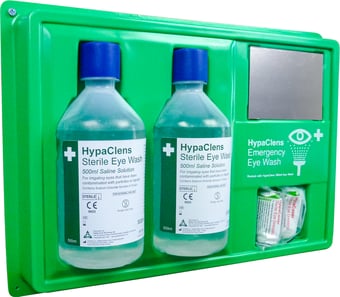 picture of HypaClens Value Eyewash Station - 2x500ml Eyewash & 2x Eye Dressings - [SA-E948]