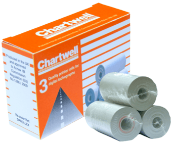 Picture of Chartwell Digital Tachograph Rolls Pack of 3 - White - [EXC-DPROLLZ]