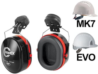 picture of JSP - InterEX™ Helmet Mounted Ear Defenders - SNR 28 - [JS-AEK020-005-400] - (DISC-R)