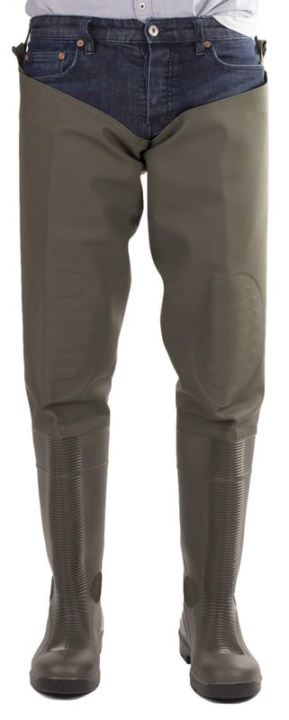 Amblers Forth Thigh Green Safety Wader S5 SRA - FS-24879-41144
