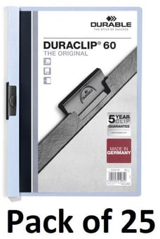 picture of Durable - DURACLIP® 60 Clip Folder - A4 - Blue - Pack of 25 - [DL-220906]