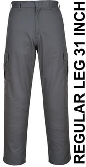 picture of Portwest - Grey Combat Trouser - Regular Leg 31 Inch - PW-C701GRR