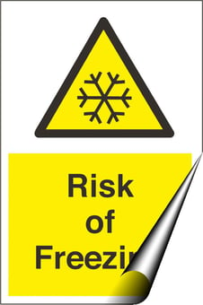 Picture of Risk of Freezing Sign - 200 x 300Hmm - Self Adhesive Vinyl - [AS-EC33-SAV]