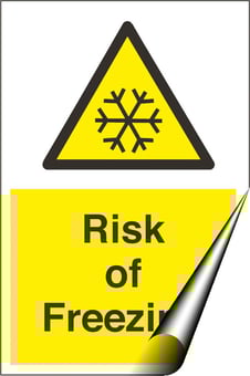 picture of Risk of Freezing Sign - 200 x 300Hmm - Self Adhesive Vinyl - [AS-EC33-SAV]