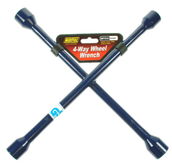 picture of Maypole MP7618 4 Way Wheel Wrench Blue - [MPO-7618]