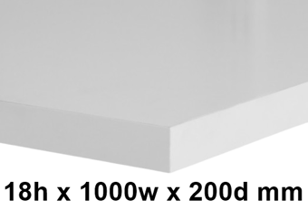 picture of BiGDUG TwinSlot Shelving Light-Duty White Melamine Shelf - 18h x 1000w x 200d mm - [BDU-TSWMEL1020]