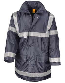 picture of Result Work - R23X Guard Hi Vis Navy Blue Waterproof Management Coat - BT-R23