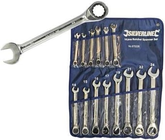 picture of 14 Piece Fixed Head Ratchet Spanner Set - [SI-675226]