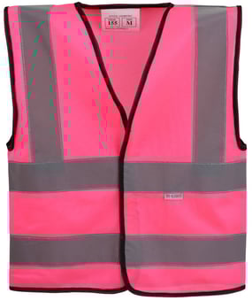 picture of Children's Hi Vis Vest Fuchsia Pink - BI-155 - (DISC-W)