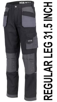 picture of JCB - Trade Plus Rip Stop Black/Grey Trousers - Regular Leg 31.5 Inch - PS-D+IM