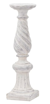 picture of Hill Interiors Antique White Large Twisted Candle Column - [PRMH-HI-21213]