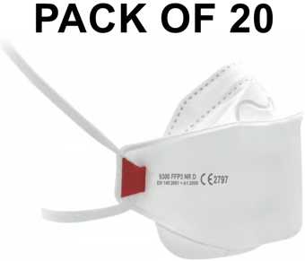 picture of ERA 9300 FFP3 NR D Tri-fold Disposable Mask - Pack of 20 - [ER-9300]