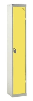 picture of QMP Standard Locker - 1 Compartment - Yellow Doors - 1800H x 300W x 300D mm - [QM-LS1830301YXX]