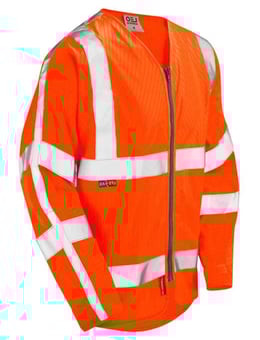 Picture of Huish - Hi-Vis Orange LFS Anti-Static Sleeved Zip Waistcoat - LE-S25-O - (LP)