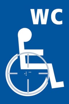 picture of Disabled WC graphic – Taktyle (150 x 225mm) - SCXO-CI-TK0020WHBL