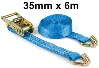 picture of ProSolve Ratchet Tie-Down Straps - 35mm x 6m x 2000kg (LC) - [PV-BDV1589CP]