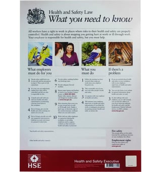 Picture of HSE Health and Safety Poster A2 Laminated - What You Need To Know - [RL-8888]