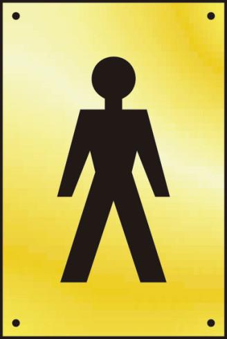 picture of Spectrum Gentlemen graphic door plate – PB 100 x 150mm - SCXO-CI-2429-1