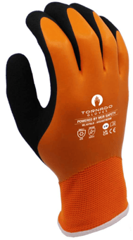 Picture of Tornado WL1076LD HydraTherm Latex Winter Work Gloves Orange - PA-WL1076LD