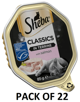 picture of Sheba Tray Classics Salmon In Terrine Wet Cat Food 22 x 85g - [CMW-SHEBAC00]