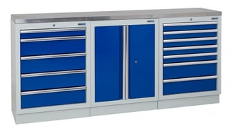 picture of BiGDUG 2041mm Wide Workbench - 5 Drawer Cabinet - 2 Door Cupboard - 7 Drawer Cabinet - Stainless - [BDU-TGC415GBS] - (LP)