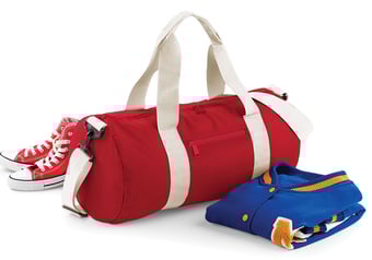 picture of BagBase Original Barrel Bag - Classic Red/Off White - [BT-BG140-CSROFW]