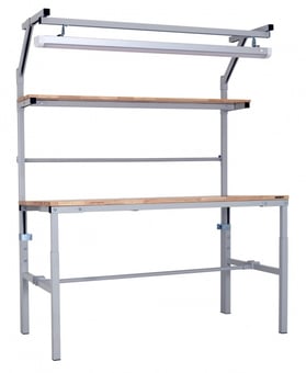 Picture of BiGDUG Height Adjustable Packing Workstation - 1500w x 750d mm - LED Light - [BDU-BDMDPBE1575H]
