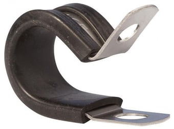 Picture of Pack of 10 - Stainless Steel Rubber Lined P Clip - 9mm - [HP-PSS-9]