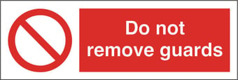 picture of Do Not Remove Guards Sign - 300 X 100Hmm - Rigid Plastic - [AS-PR79-RP]