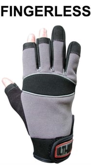 picture of Premium Mechanics Style Thumb and First Two Digits Part Covered Gloves - UC-KM12