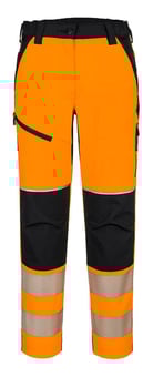 picture of Portwest T141 - PW3 Hi-Vis Women's Stretch Trouser - Orange/Black - PW-T141OBR