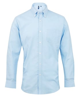picture of Premier PR234 Signature Oxford Long Sleeve Shirt - Light Blue - RLW-PR234LBLU