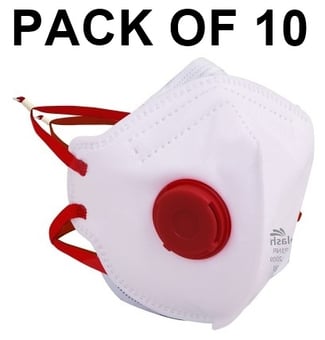 picture of Chemsplash FFP3 Valved Fold Flat Mask - Pack of 10 - [BG-3675]