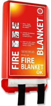 Picture of Standard K30 1.8m x 1.8m Fire Blanket in Red Fire Chief Single Piece Moulded Pod Container - [HS-PCR4/K30] - (DISC-W)