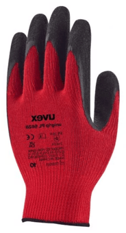 picture of Uvex Unigrip PL 6628 RD Latex Safety Gloves Red/Black - TU-60599