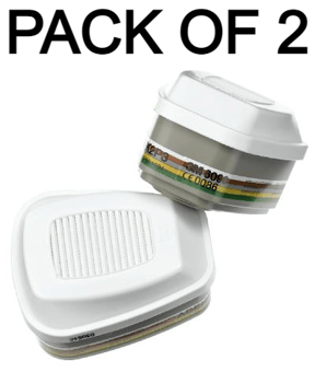 picture of 3M - Pair of ABEK2HgP3+Form Combination Filter Cartridges - Pack of 2 - [3M-6099X2] - (AMZPK)